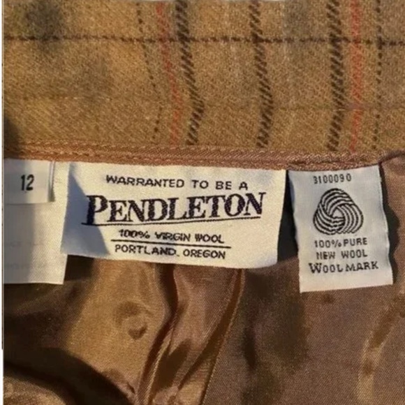 Pendleton Women's 100% Virgin Wool Plaid Maxi Skirt Size 12 Made in USA Vintage - Picture 2 of 9